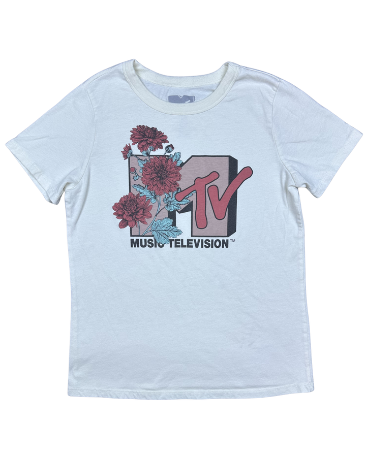 MTV Music Television Floral Graphic T-Shirt - Front