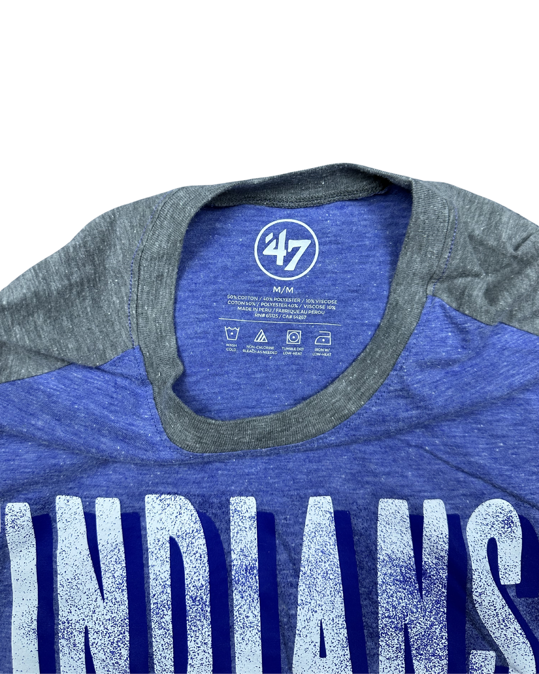 47 Brand Cleveland Indians Baseball Raglan T-Shirt (Medium)