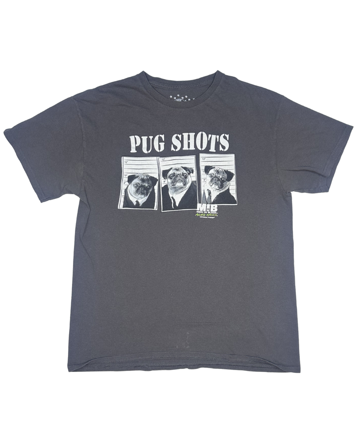 Universal Studios Men in Black Pug Shots Graphic T-Shirt (Medium)
