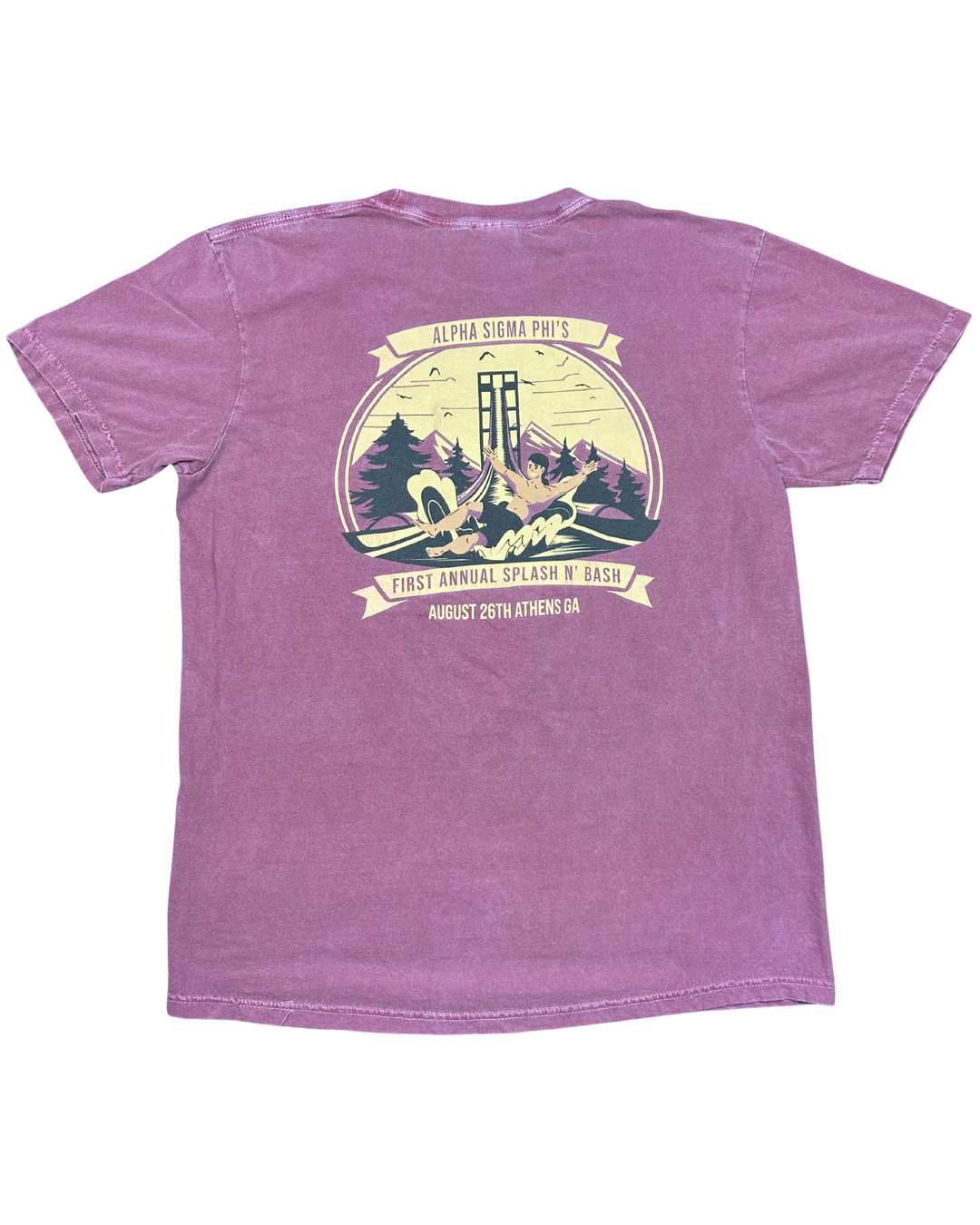 Comfort Colors Alpha Sigma Phi Splash N' Bash Pocket T-Shirt (Large)