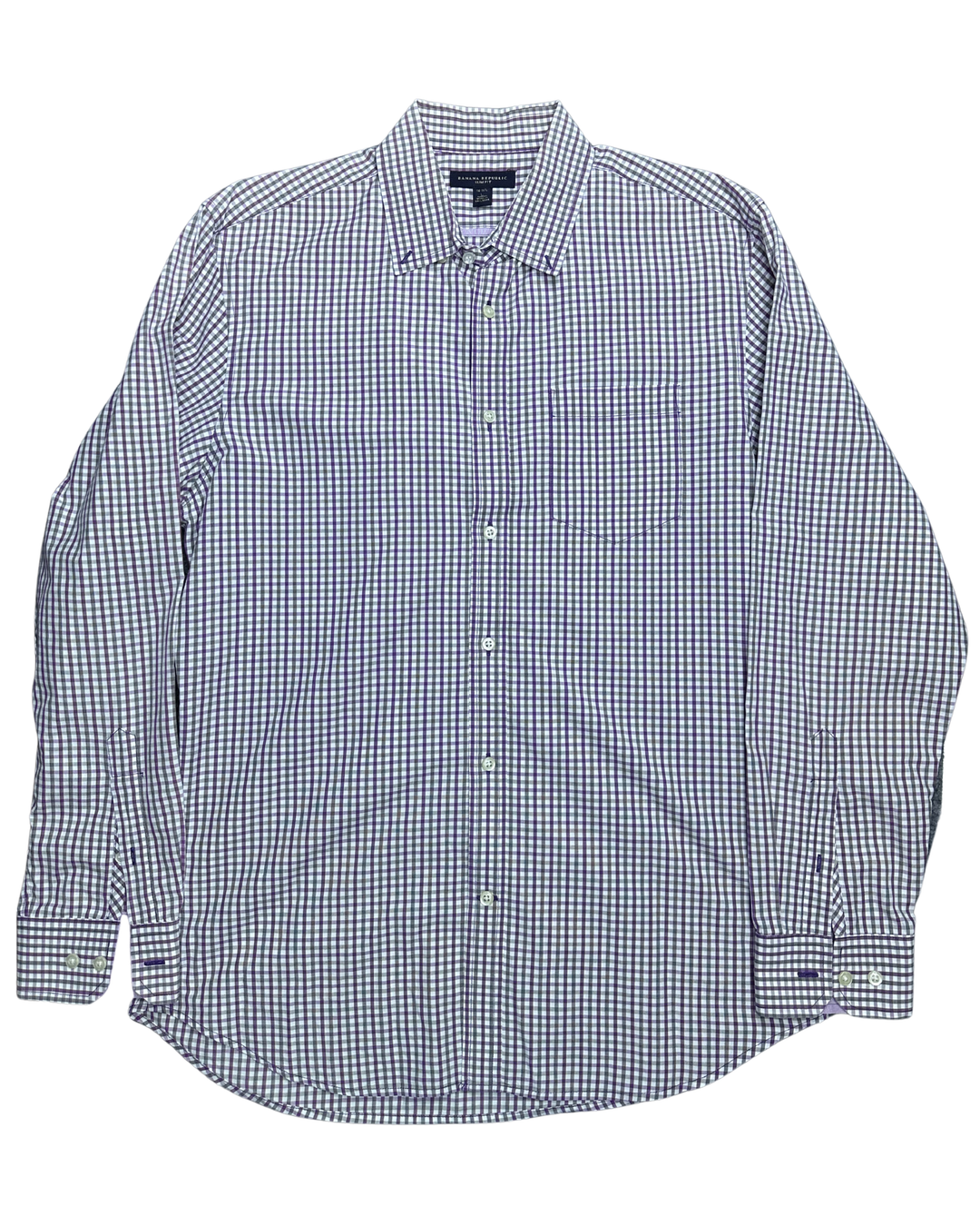 Tommy Hilfiger Gingham Button-Down Long Sleeve Shirt (Large)