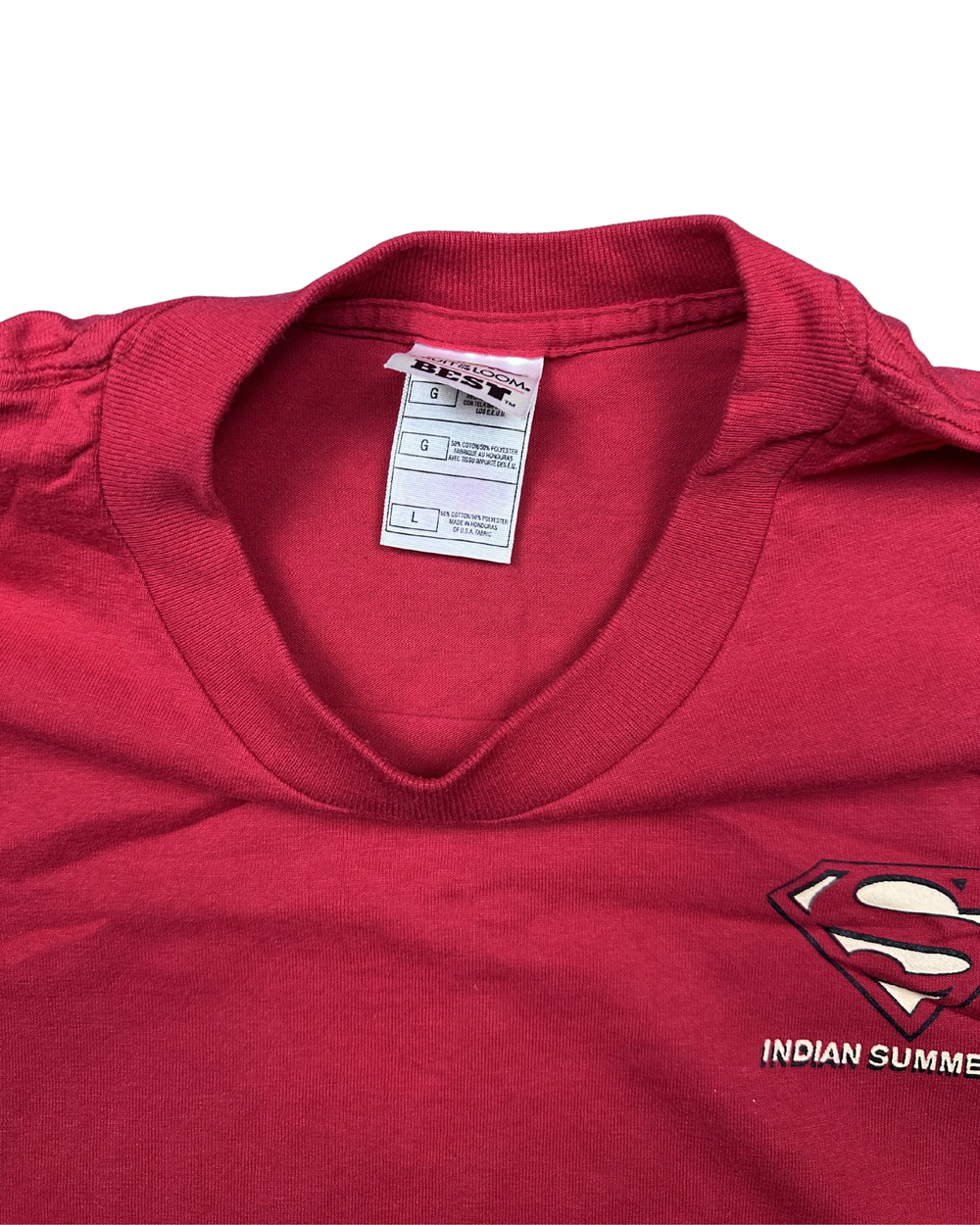 DC Comics Superman "Super Staff" Indian Summer Camp Graphic T-Shirt (Large)