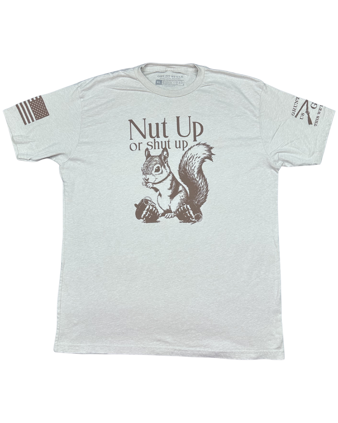 Grunt Style Nut Up or Shut Up Squirrel Graphic T-Shirt (XL)
