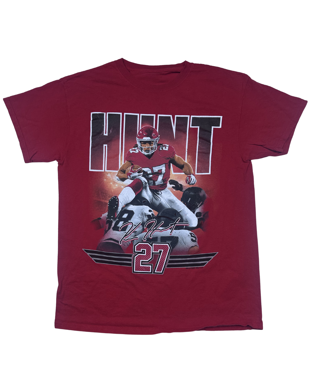 Kareem Hunt #27 Kansas City Chiefs Graphic T-Shirt (Medium)