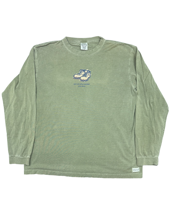 Life is Good Hiking Shoes Graphic Long Sleeve T-Shirt (XL)