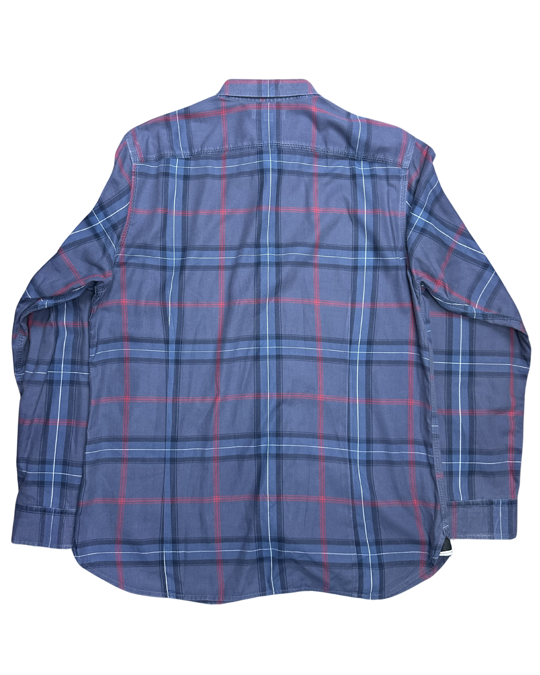 Banana Republic Tailored Slim Fit Plaid Long Sleeve Shirt (Large)