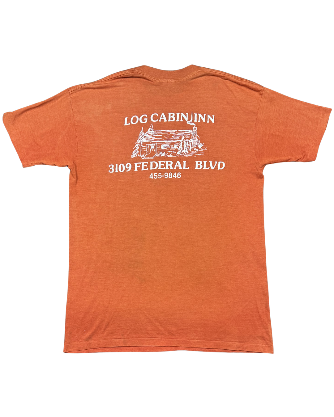 The New Orange Rush Log Cabin Inn Graphic T-Shirt (Large)