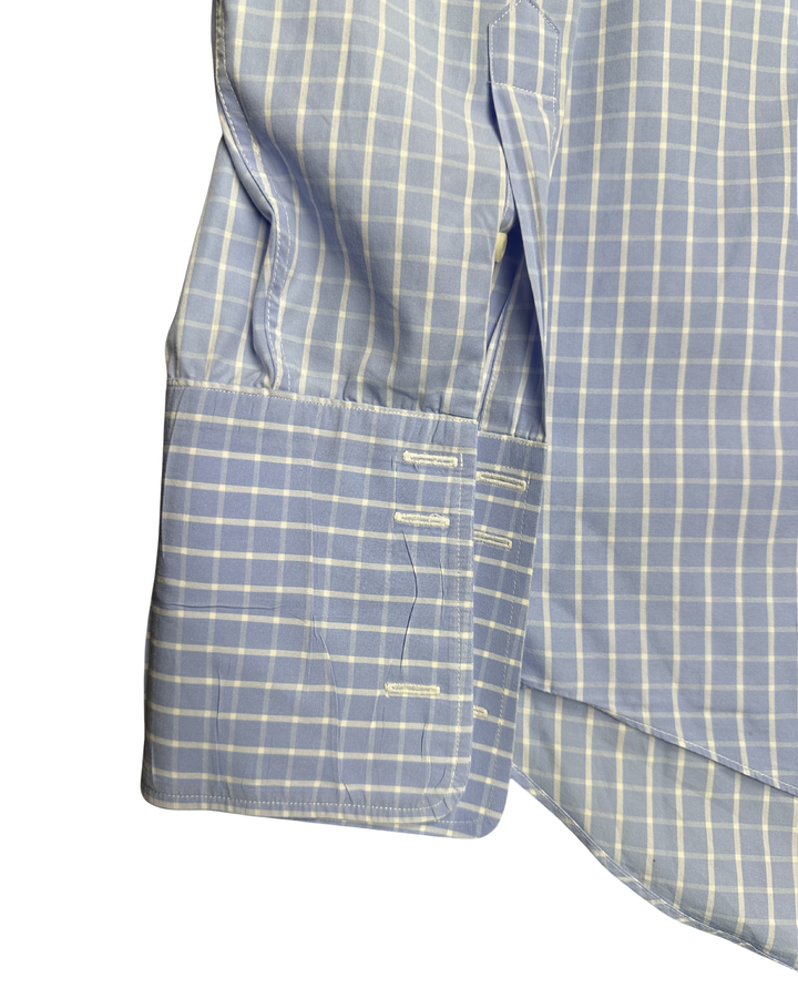 David Donahue Plaid Check Button-Down Long Sleeve Shirt (Large)