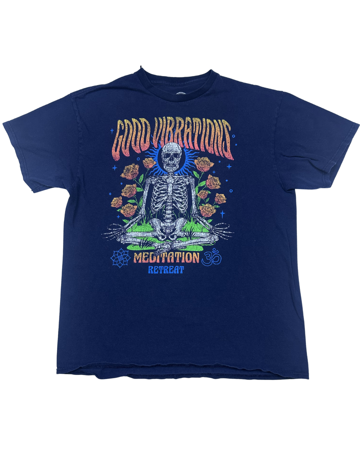 Good Vibrations Meditation Retreat Graphic T-Shirt (Large)