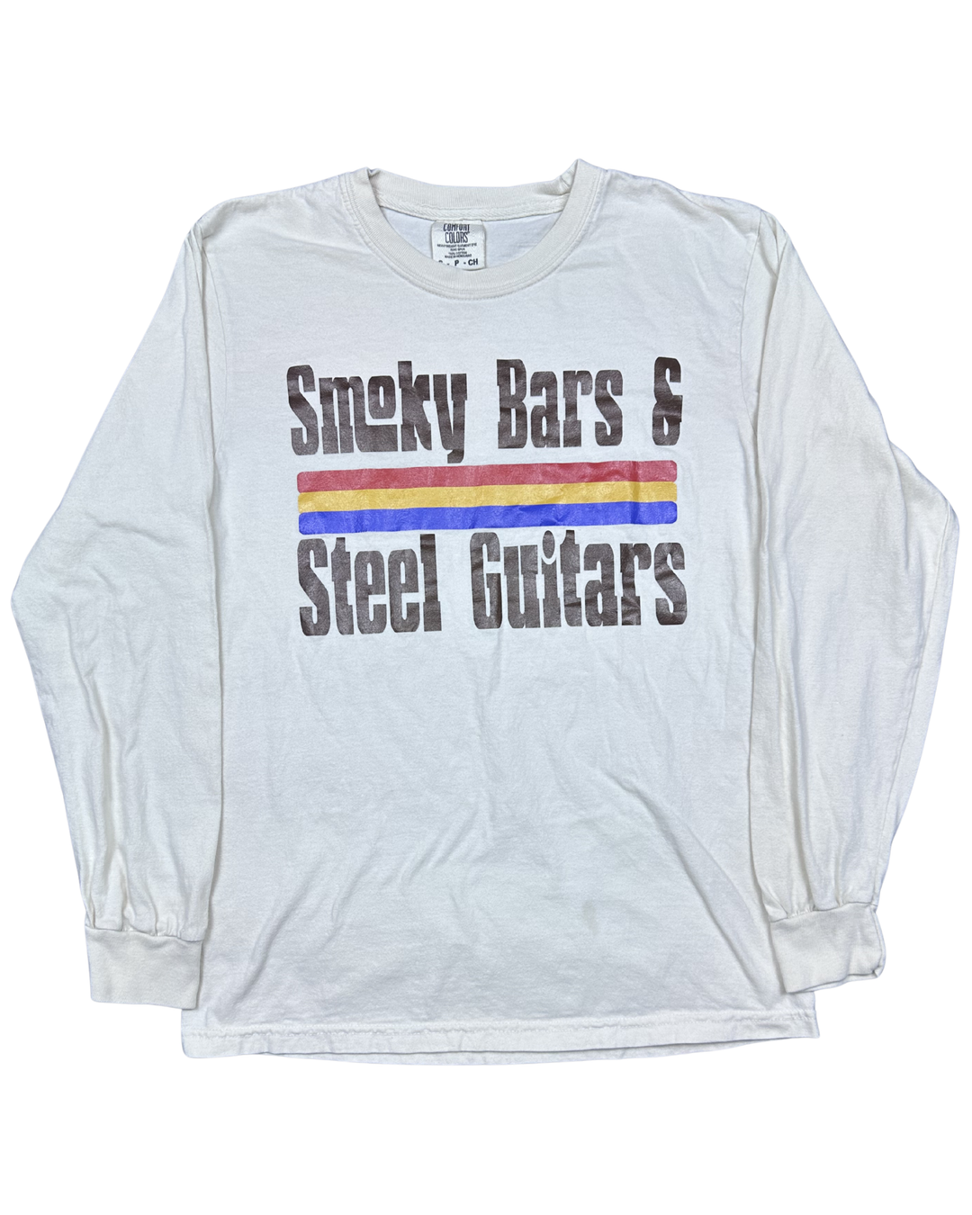 Comfort Colors Smoky Bars & Steel Guitars Long Sleeve T-Shirt (Small)