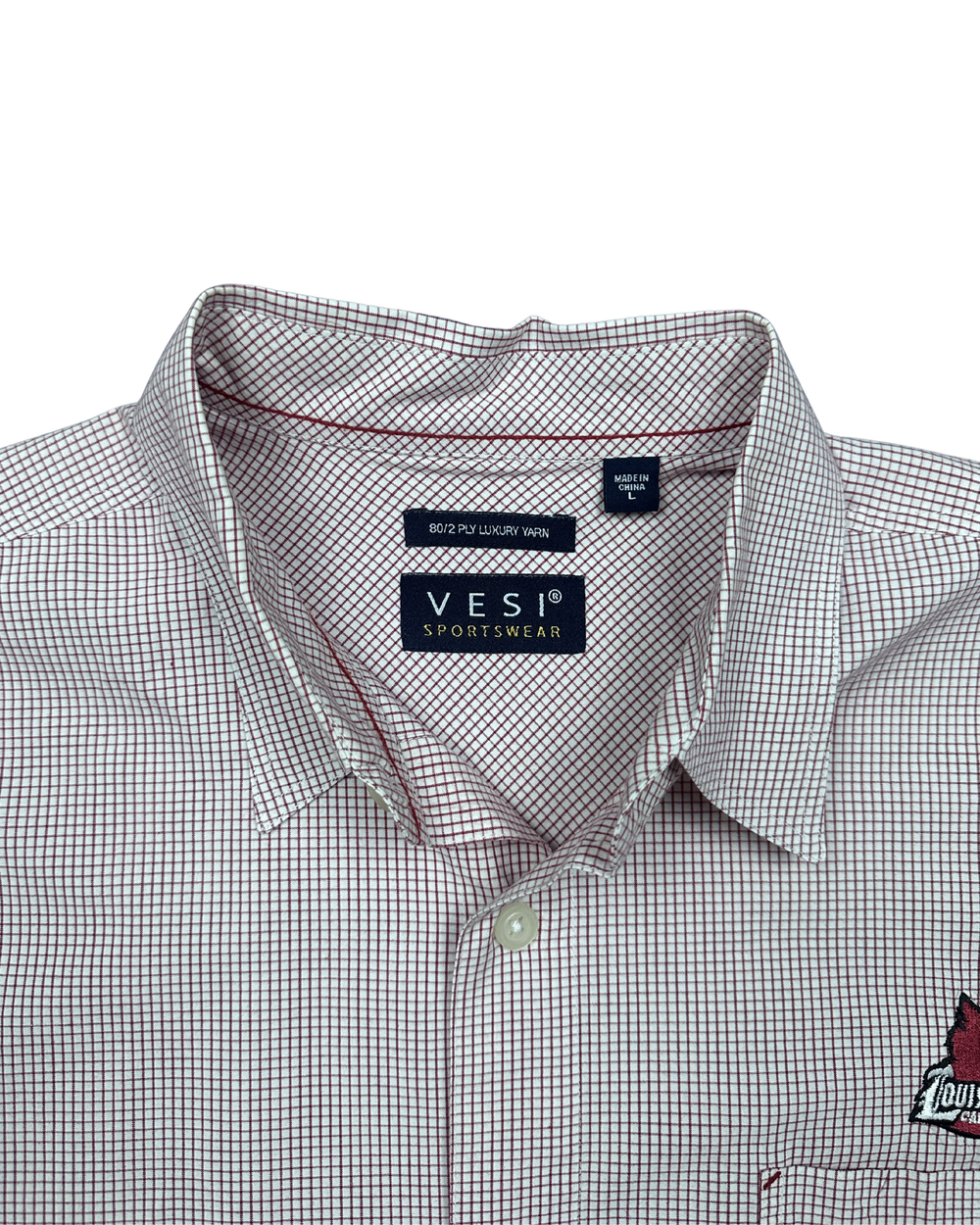 VESI Sportswear Louisville Cardinals Check Button-Down Shirt