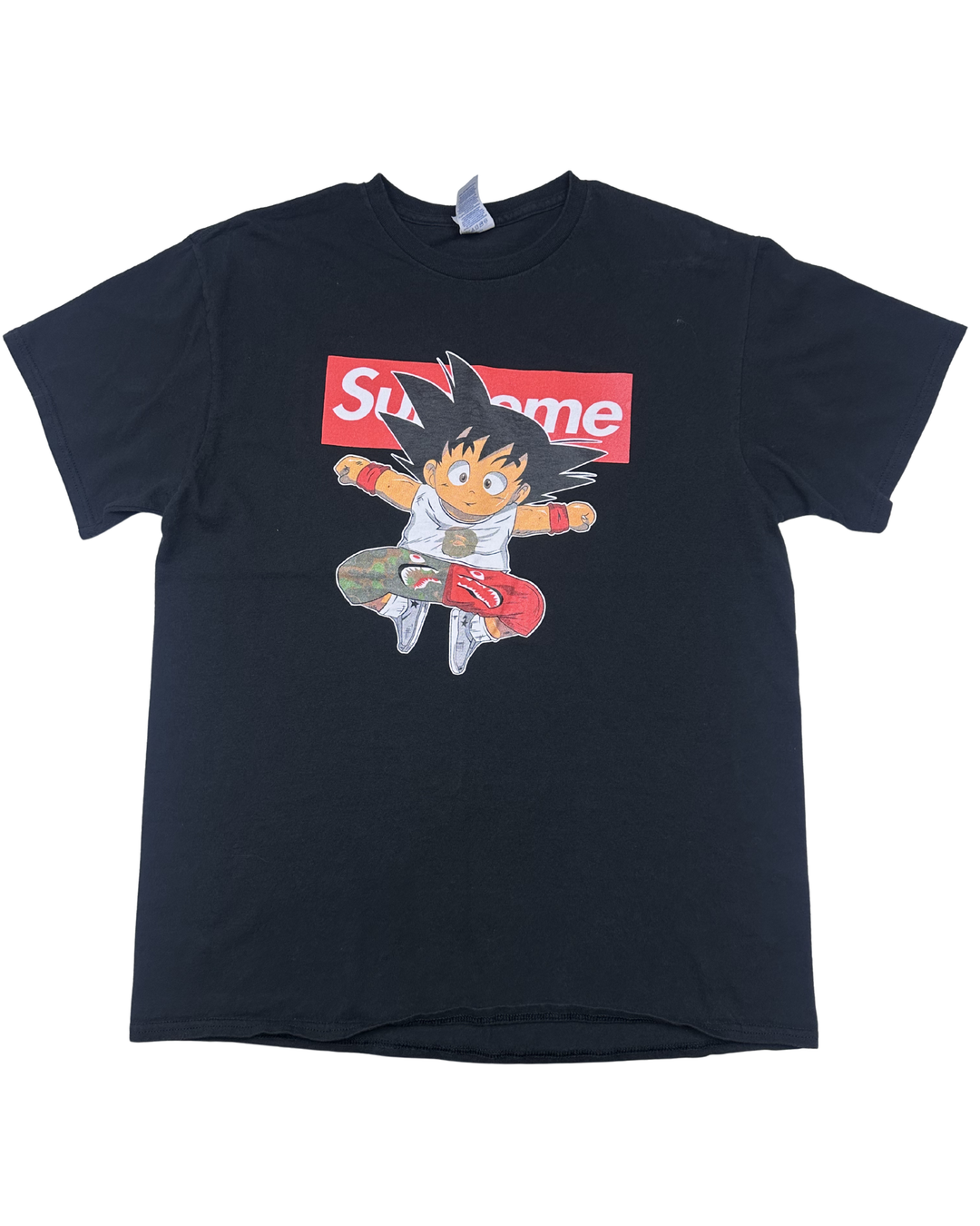 Supreme Dragon Ball Z Goku Skateboard Graphic T-Shirt (Large)