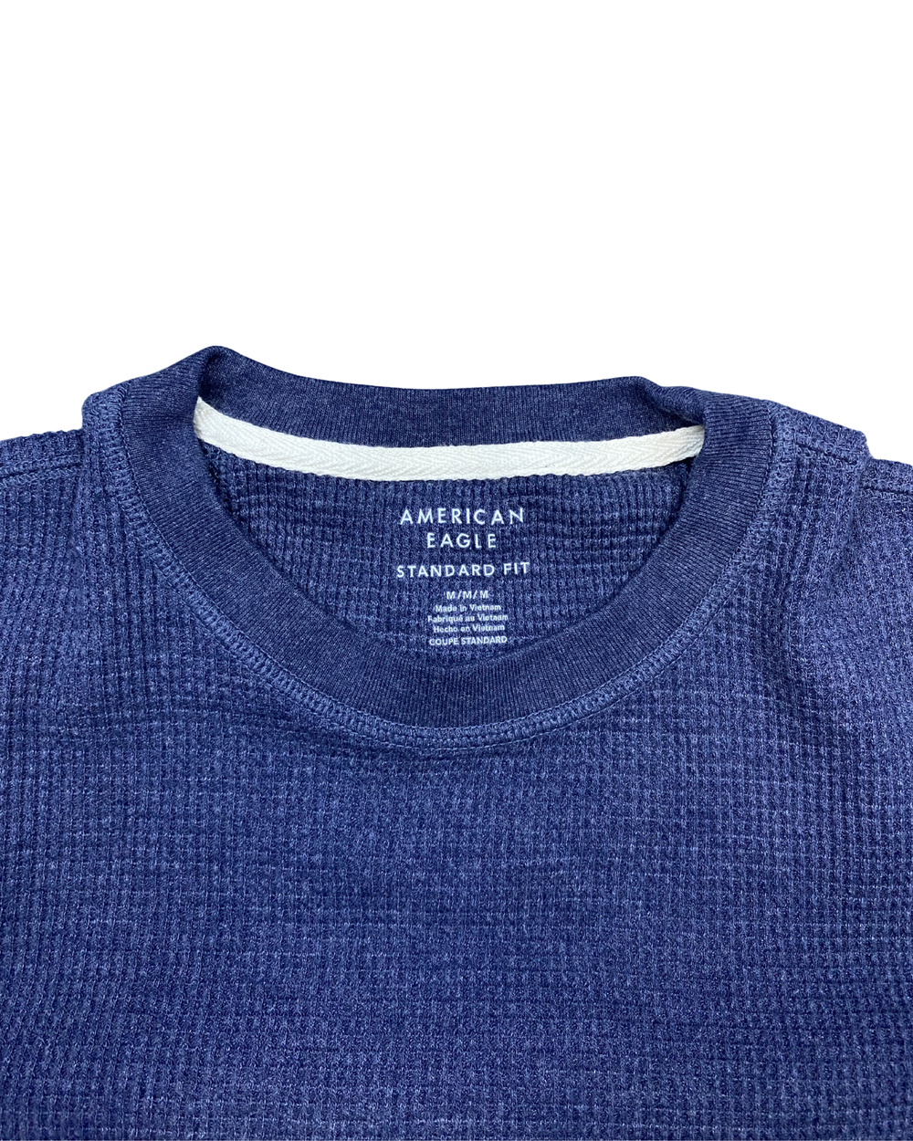 American Eagle Standard Fit Thermal Waffle Knit Long Sleeve T-Shirt (Medium)