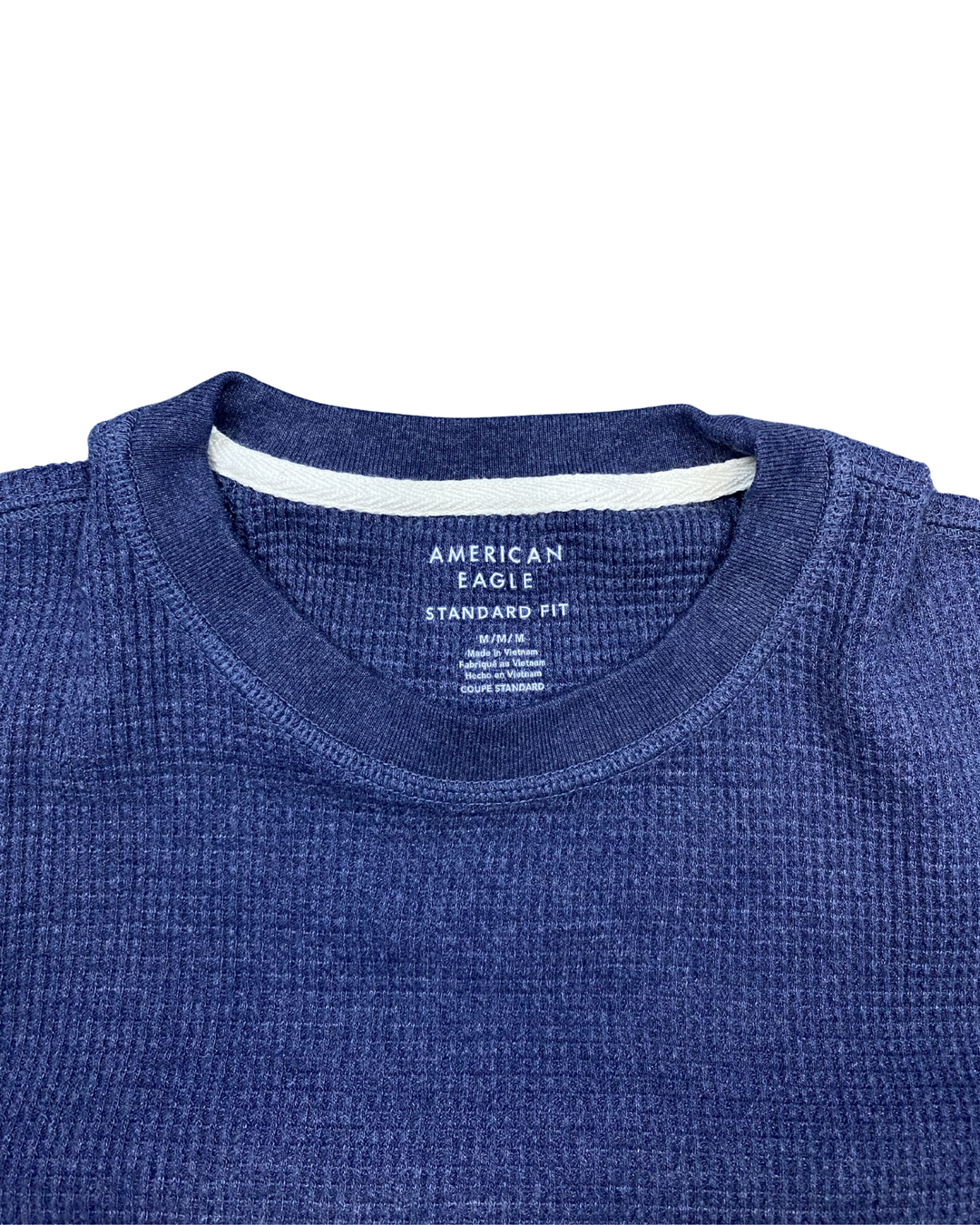 American Eagle Standard Fit Thermal Waffle Knit Long Sleeve T-Shirt (Medium)