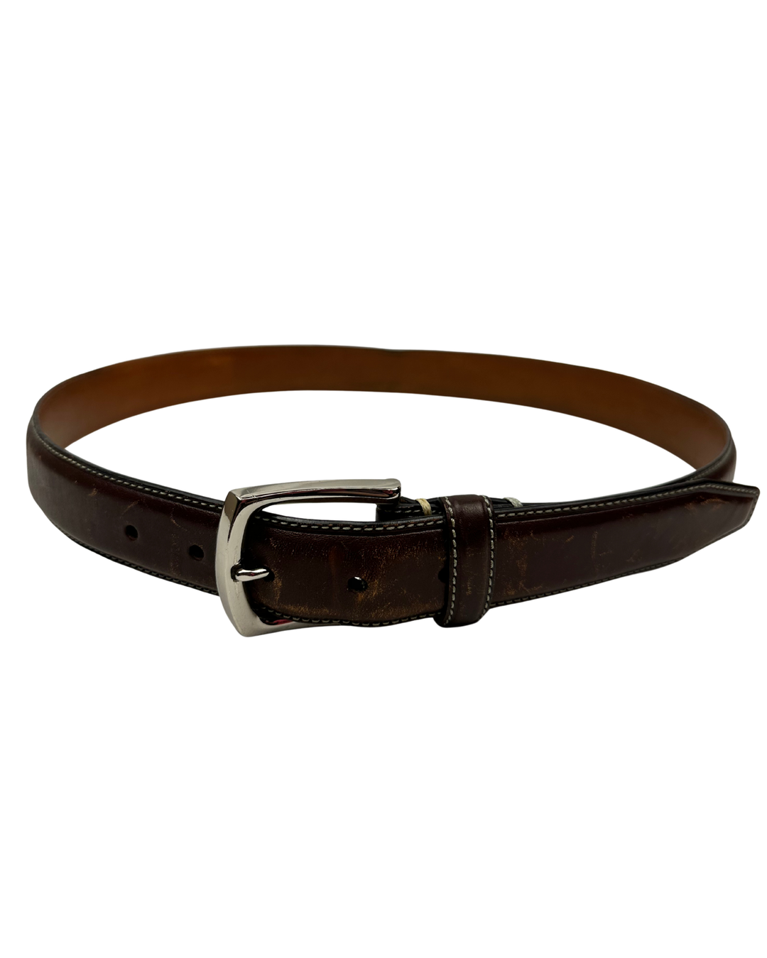 Johnston & Murphy Brown Leather Belt