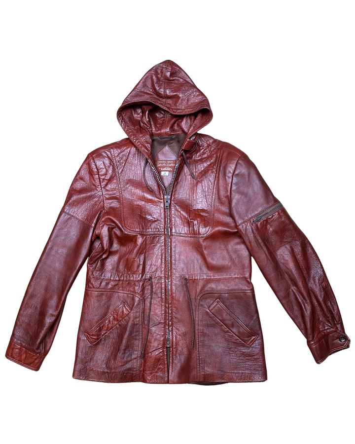 Vintage Angel Skin Cabretta Leather by Grais Jacket w/ hood (40R)