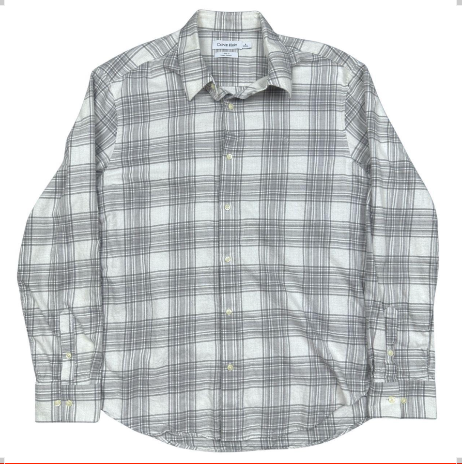 Calvin Klein Button-Down Long Sleeve Shirt (medium)
